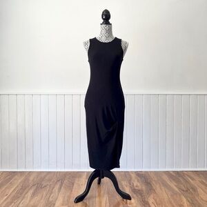 Dynamite Black Sleeveless Ribbed Knit Jersey Dress Size S
